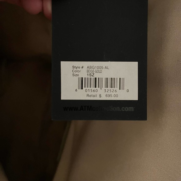 NWT ATM Anthony Thomas Melillo Women's Metallic Nubuck Oversized Leather Tote - Picture 8 of 10